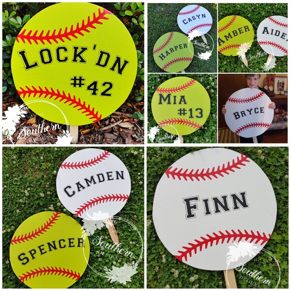 Softball Yard Sign Etsy
