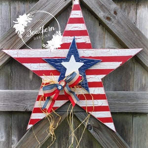 4th of July Door Hanger, Stars and Stripes, Americana, Patriotic Door Decor, Front Door Decor