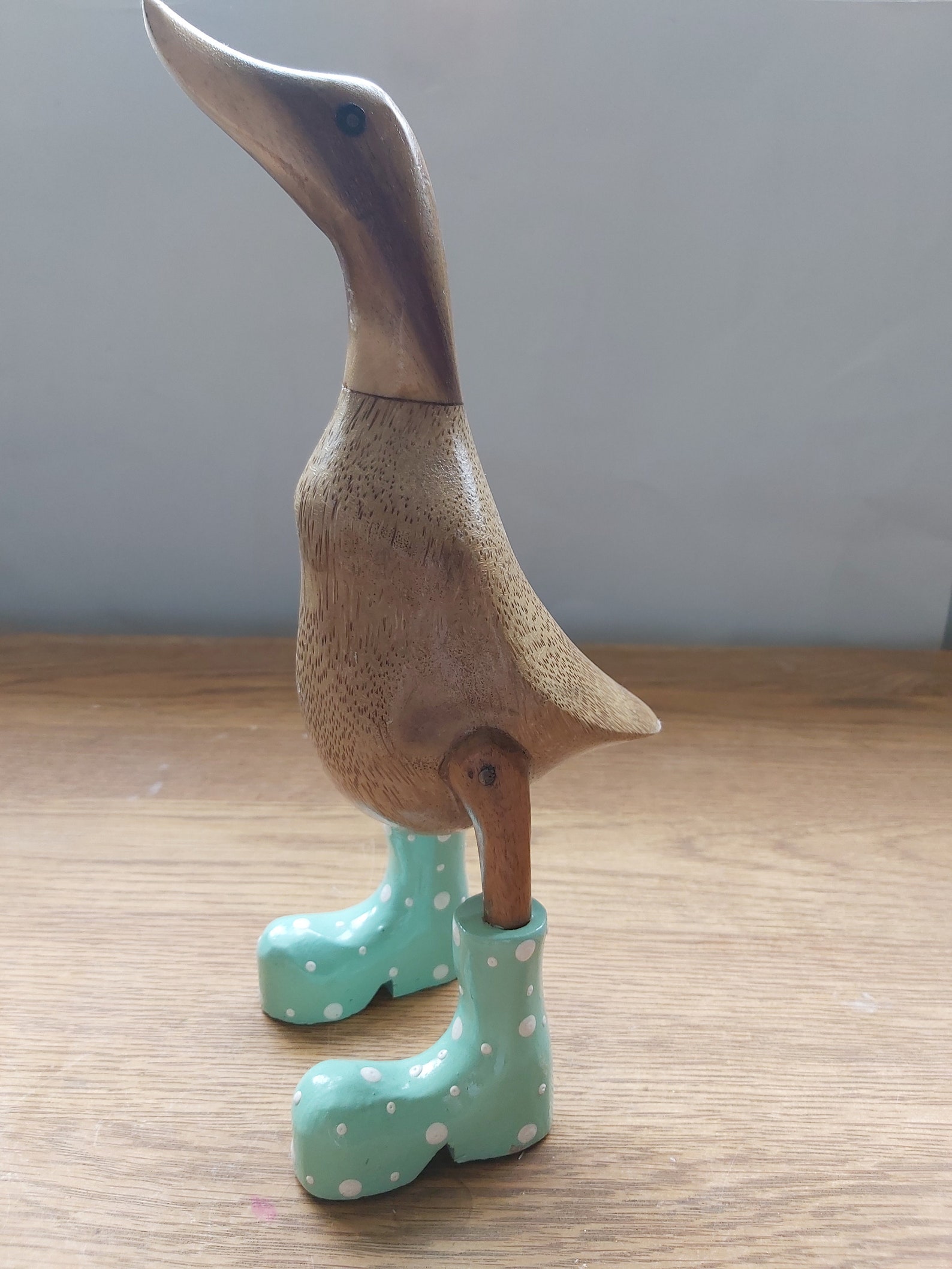 Wooden Duck in Wellies Handmade Painted Boots Duck Ornament Etsy