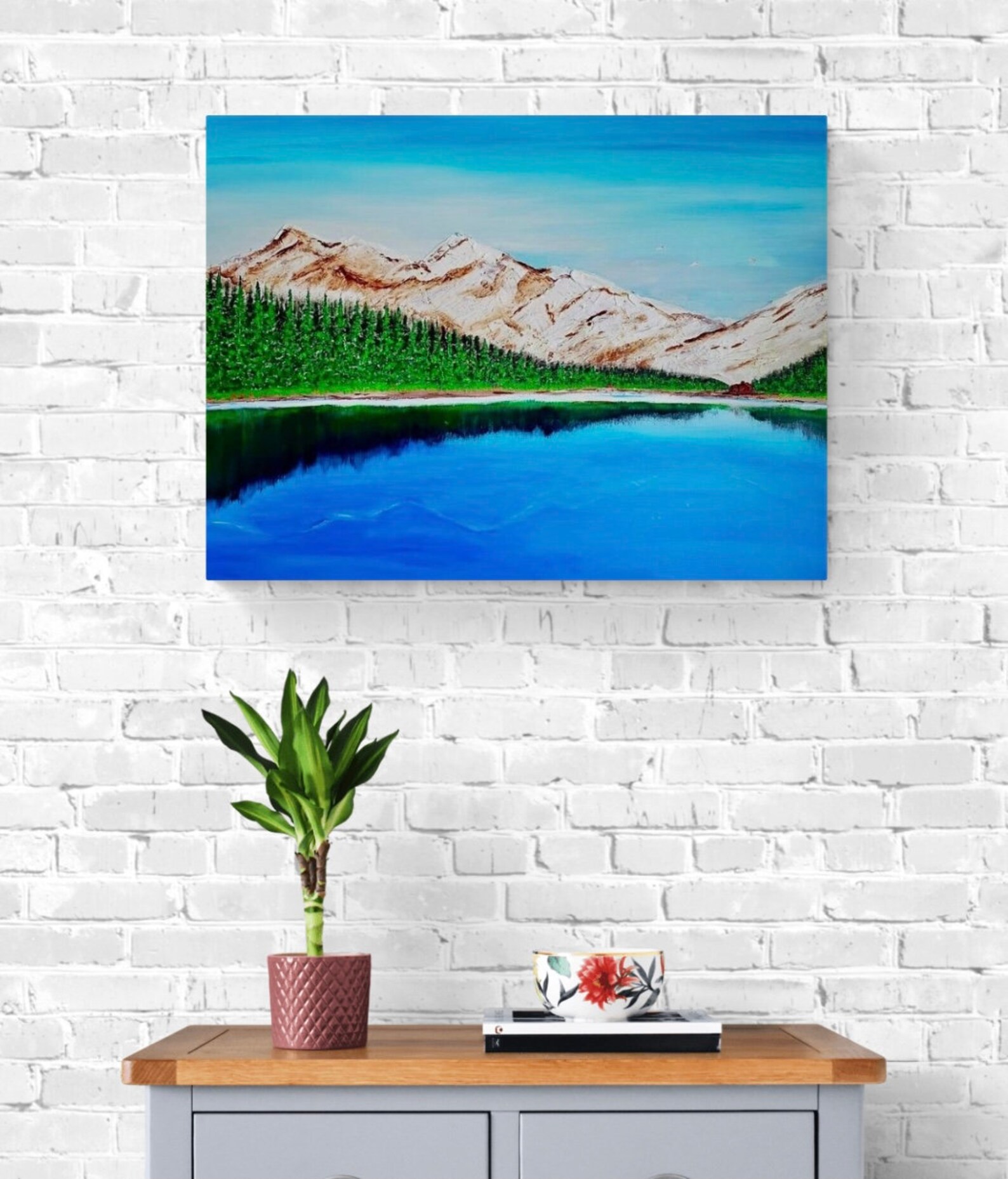 Wall Art Lake View Wall Art Above Bed Wall Art Zen Wall Art Etsy