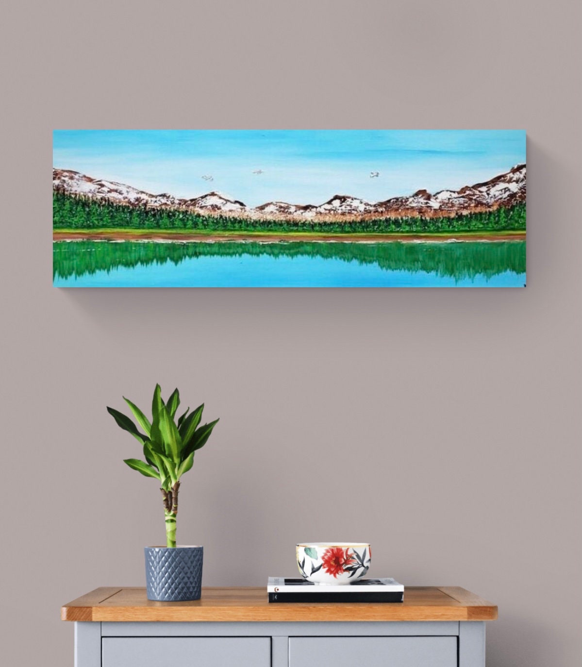 Nature Painting Wall Art Above Bed Wall Art Living Room Etsy Sweden