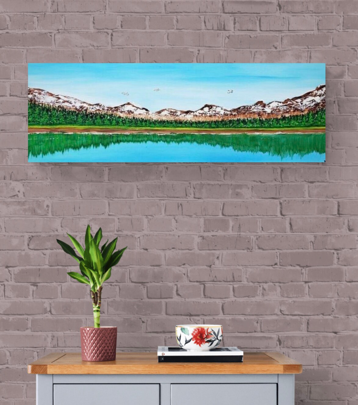 Nature Painting Wall Art Above Bed Wall Art Living Room Etsy Sweden