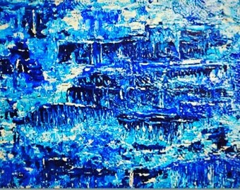 Abstract City Painting, City Wall Art, City Home Decor, Abstract Wall Art, Blind Artist, Art by Shellyann