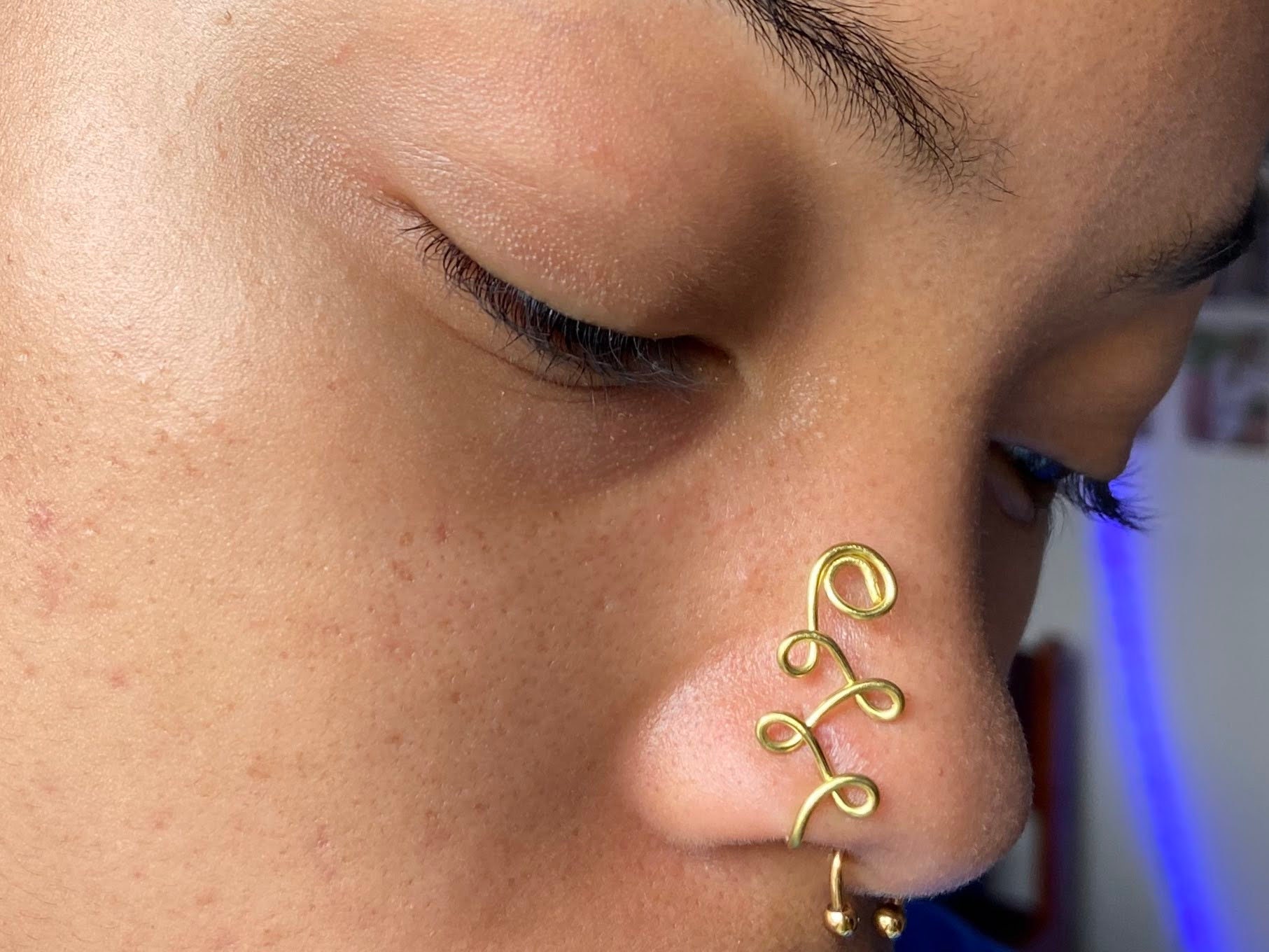 Swirl Nose Cuff Etsy