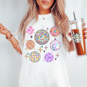 Disco Shirt Mirrorball Comfort Colors Disco Ball Shirt Last Disco Retro Shirt Disco Cowgirl Disco Bride Disco Ball Shirt Cowgirl Disco Party