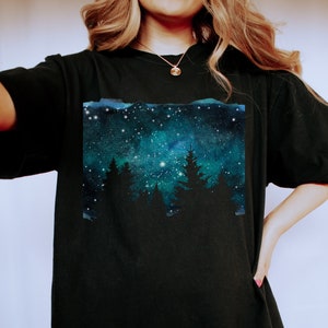 Pine Tree Silhouette Granola Girl Comfort Colors Camping Tshirt Granola Girl Gift Hiking Shirt Granola Aesthetic Forest Outdoors Granola