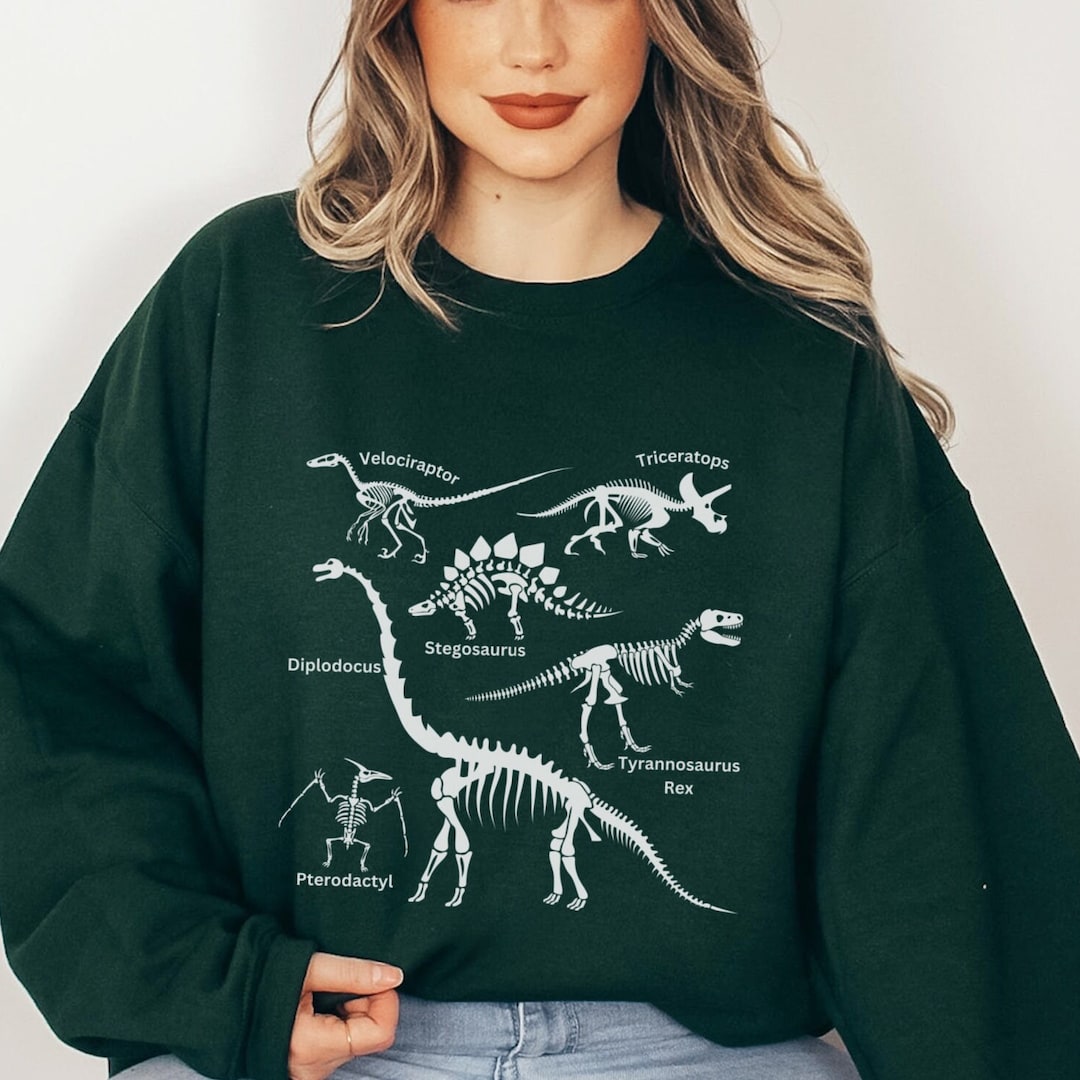 Fossil Shirt Dinosaur Crewneck Dinosaur Sweatshirt Dinosaur Sweater