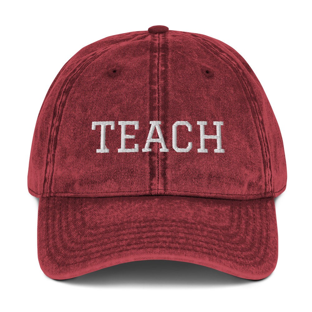 Teacher Hat, Distressed Hat, Hats for Teachers, Teacher Gift Ideas