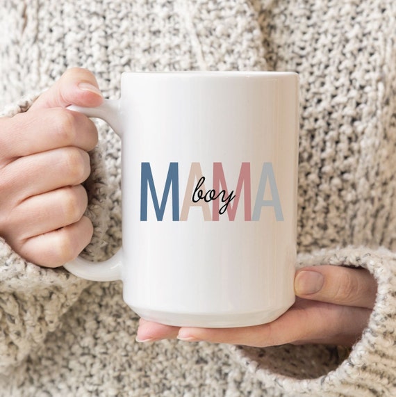 Boy Mom Mothers Day Gift Idea From Son White Coffee Mug