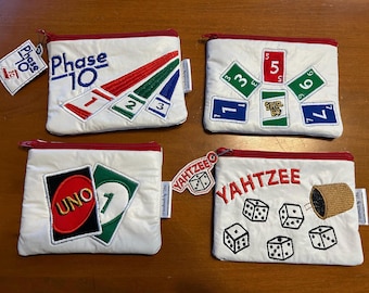 Zippered Game Bag for Playing Cards/Dice