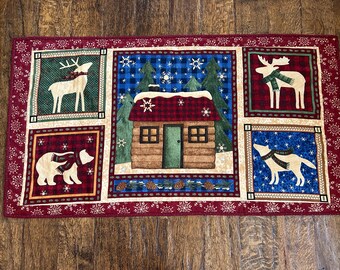 Table Runner - Christmas - Winter Cabin