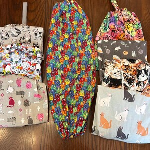 Plastic Bag Holder Animal Cats Kittens I Meow You, Love You, Fish Bones