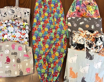 Plastic Bag Holder Animal Cats Kittens I Meow You, Love You, Fish Bones