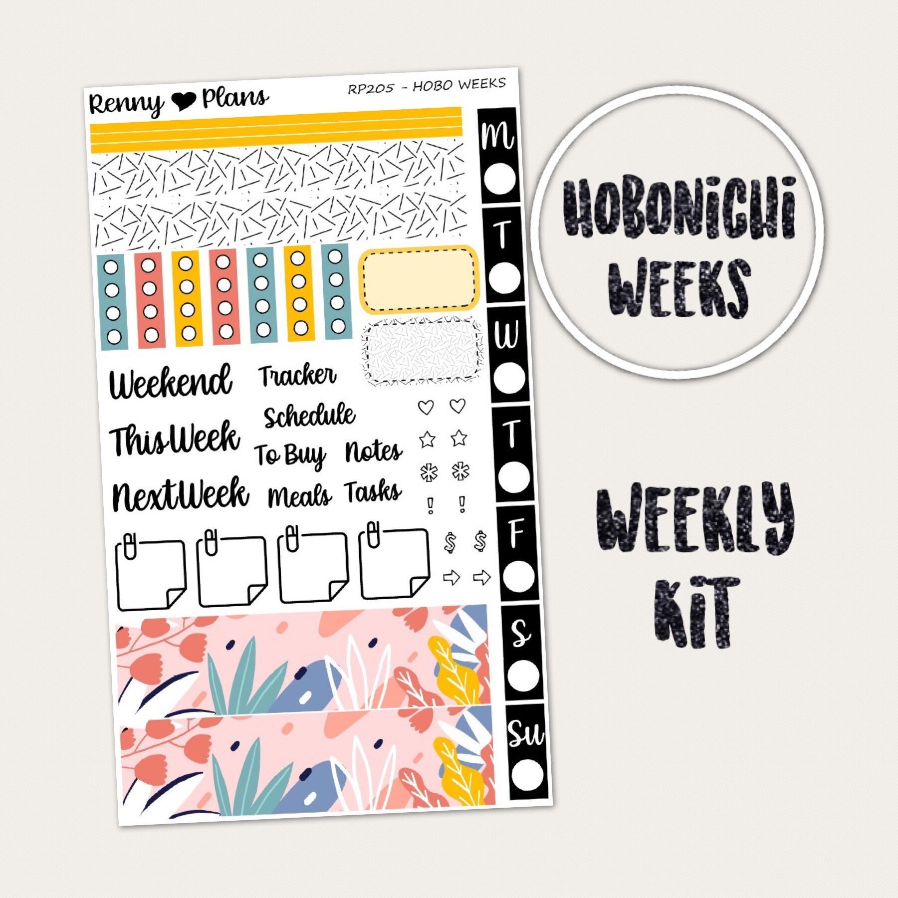 Hobonichi Weeks Weekly Sticker Kit Planner Stickers for Etsy