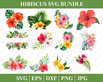 Flowers svg, flower svg, Hibiscus svg, tropical flower svg, hawaiian flower svg, Hawaii svg, Cut file for cricut and silhouette
