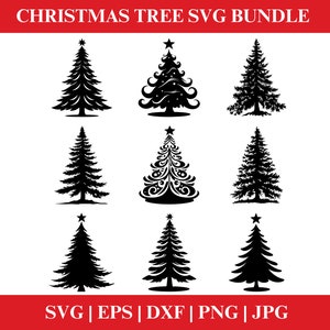 Christmas Tree SVG Bundle, Christmas PNG , Christmas Tree Svg, Christmas Clipart, Christmas Tree Png, Christmas Digital, Cricut, Silhouette