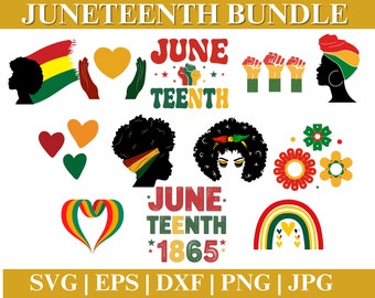Juneteenth SVG Files Bundle, Black History PNG Files Cricut, Digital Product, Instant Download
