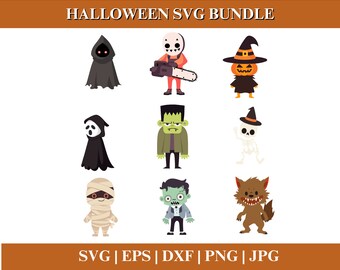 HALLOWEEN SVG-paket, Halloween-klippfiler för Cricut, Halloween Clipart, Halloween PNG-paket, klippfil Cricut