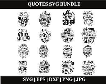 Motivational Svg Bundle, Positive Quote svg, Affirmation svg, Cute Inspirational svg, Saying Svg, Png Files, Cut files for Cricut