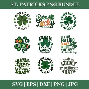 St. Patricks Tag Spruch, Shamrock PNG Clipart Bundle, St. Patricks Tag PNG SVG Clipart, Shamrock Clipart Cricut Cut Dateien Silhouette