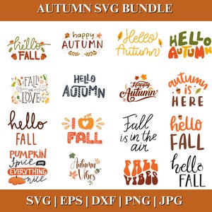 Fall SVG, Fall SVG Bundle, Autumn Svg, Thanksgiving Svg, Fall Svg Designs, Fall Sign, Autumn Bundle Svg, Cut File Cricut