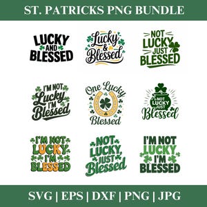 St. Patricks Tag Spruch, Shamrock PNG Clipart Bundle, St. Patricks Tag PNG SVG Clipart, Shamrock Clipart Cricut Cut Dateien Silhouette