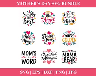 Muttertag Zitate SVG Bundle, Muttertag Zitat svg, Clipart Muttertag Sprüche PNG Download, Muttertag SVG, Cut File Cricut