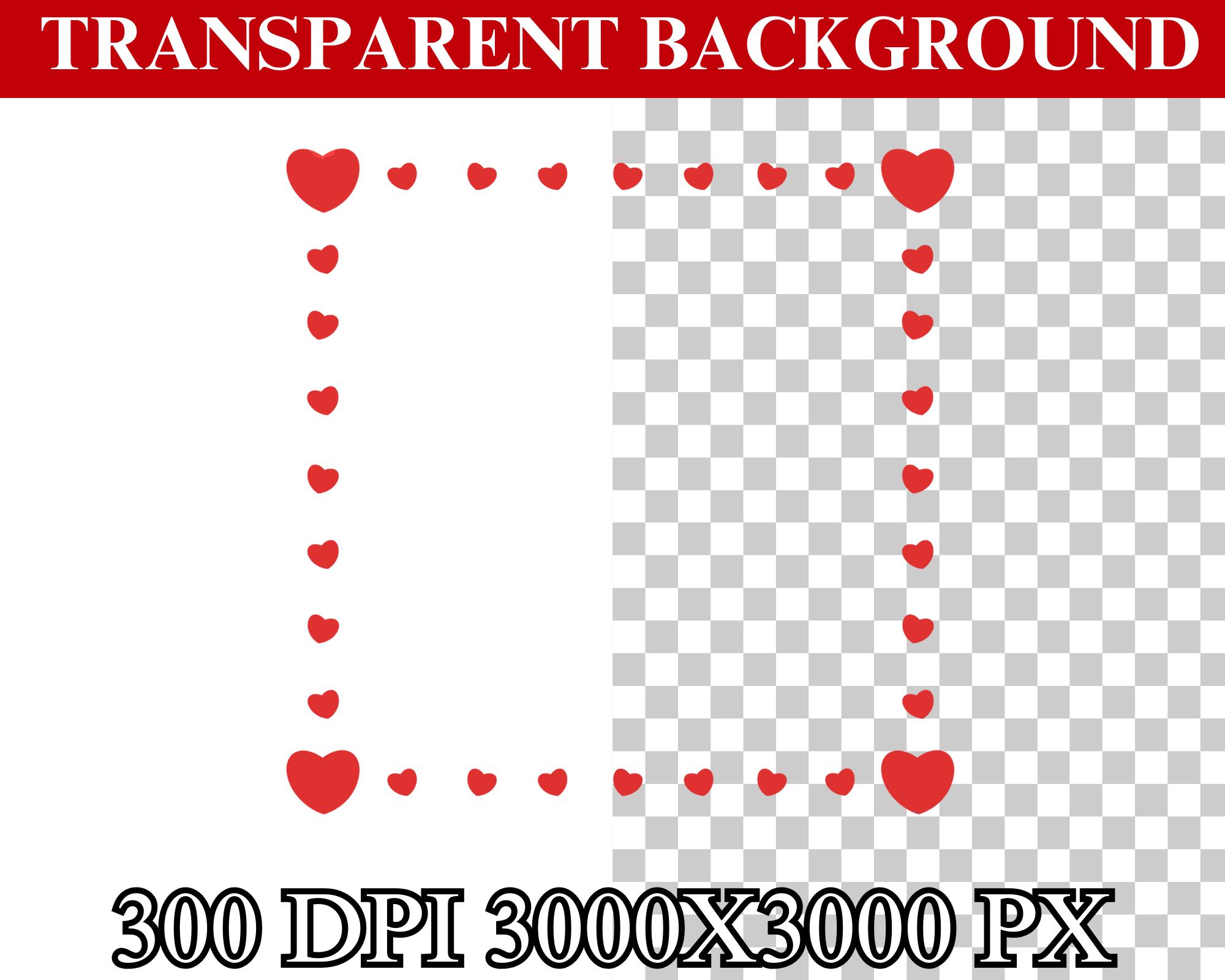 Valentines Day Border Frame PNG Clipart Bundle, Valentines Day Square Border  PNG SVG Clipart, Valentines Bundle Cricut Cut Files Silhouette - Etsy, image size:2000x1600