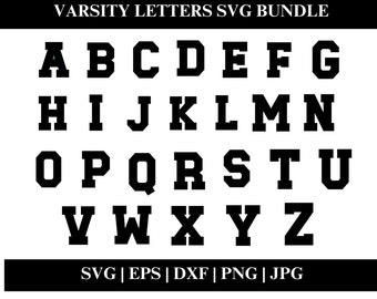 Varsity Font, College Font, Jersey Font, Varsity Letters, Varsity Font File, Baseball Font, Sports Font, Silhouette, Cut files for Cricut