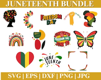 Juneteenth SVG Files Bundle, Black History PNG Files Cricut, Digital Product, Instant Download