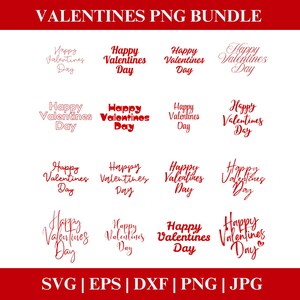 Valentines Day SVG PNG Bundle, Happy Valentines Day png SVG Clipart, Clipart Valentines bundle Cricut Cut Files Silhouette