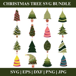 Christmas Tree SVG Bundle, Christmas PNG , Christmas Tree Svg, Christmas Clipart, Christmas Tree Png, Christmas Digital, Cricut, Silhouette