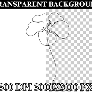 Flower Line SVG Bundle, Botanical Line Art SVG, Clipart, Hand Drawn ...