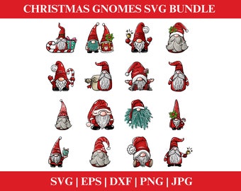Christmas Gnomes SVG Bundle, Gnomes png, Christmas SVG, Winter svg, Santa SVG, Holiday, Merry Christmas, Christmas Cut File for Cricut