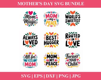 Muttertag Zitate SVG Bundle, Muttertag Zitat svg, Clipart Muttertag Sprüche PNG Download, Muttertag SVG, Cut File Cricut