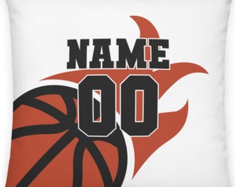 Federa per cuscino da basket personalizzata, federa personalizzata con nome e numero, federa personalizzata