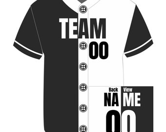 Custom Baseball Jersey: Personalized Two-Tone Name & Number