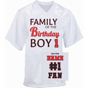 Personalized Family Football Jerseys for Birthday Celebration, Birthday Boy Football Jersey