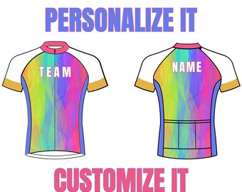Custom Cycling Jersey Personalized Bike Jersey With Custom Name and Number Customized Design Colors Logo Text Etsy