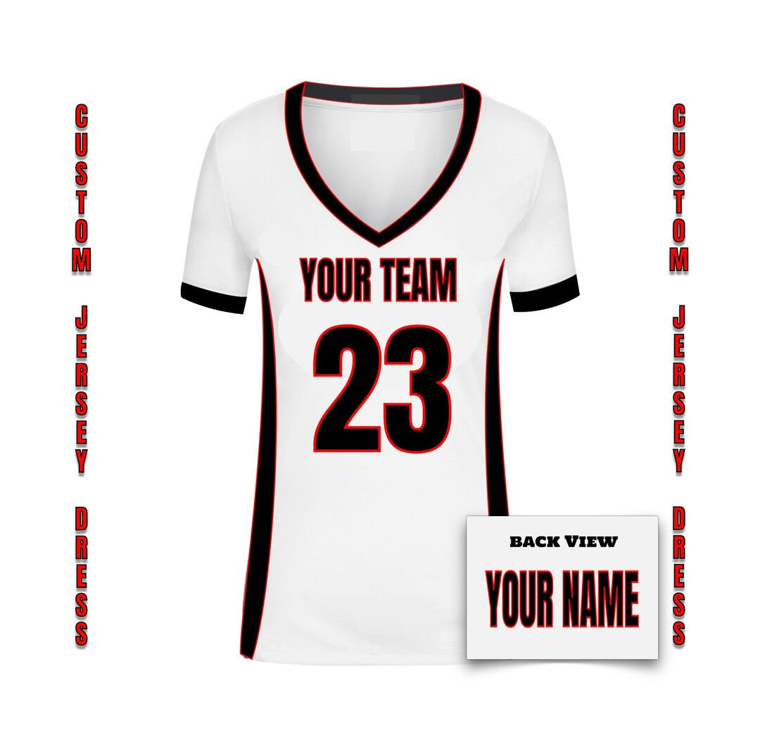Custom Name Number Jersey Dress, Basketball Jersey Dress, Throwback