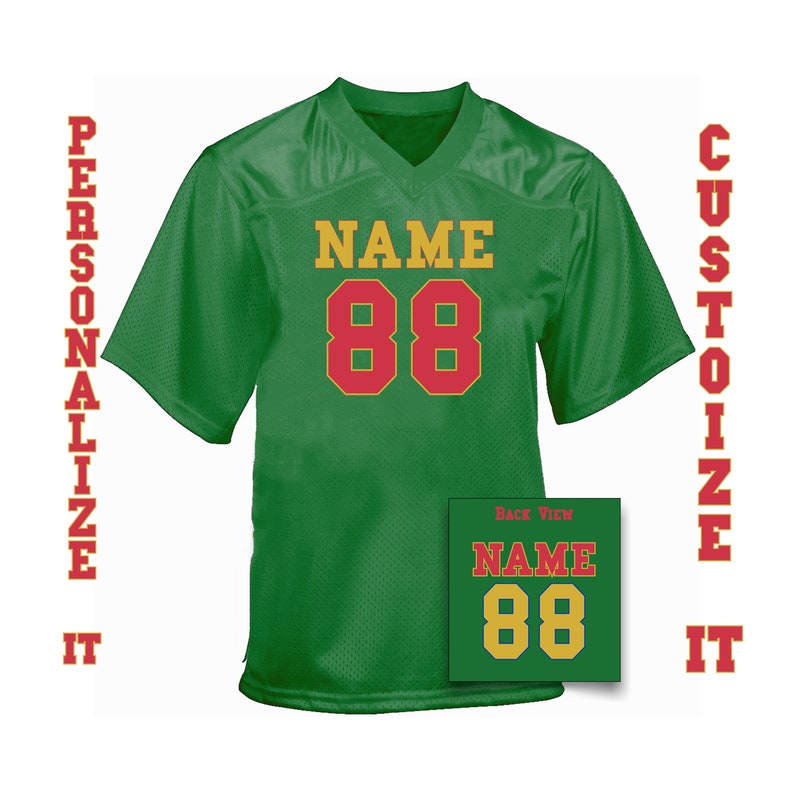 Customized Football Jersey Toddler Football Fan Jersey Etsy
