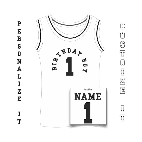First Birthday Jersey Birthday Boy Birthday Girl Custom 1st