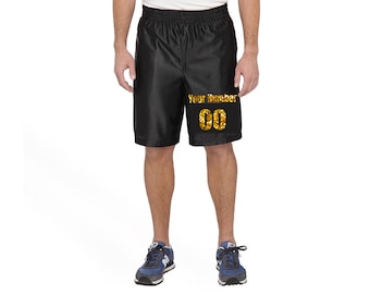 Pantaloncini da basket glitterati personalizzati, pantaloncini - Main Image