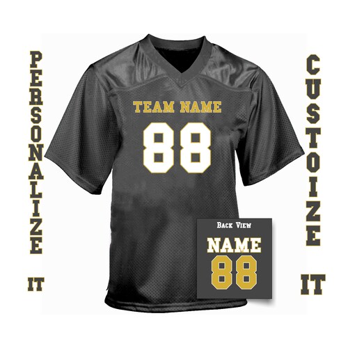 CUSTOM Football Team Name and Number Jersey With Custom Back - Etsy