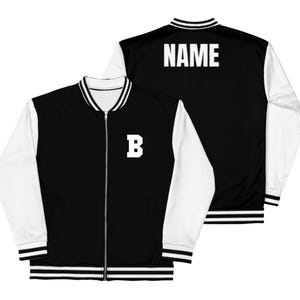 Jaqueta Bombers Letra Inicial, Jaqueta Varsity Personalizada, Top Varsity de Futebol Infantil Personalizado, Personalizado com Nome e Número