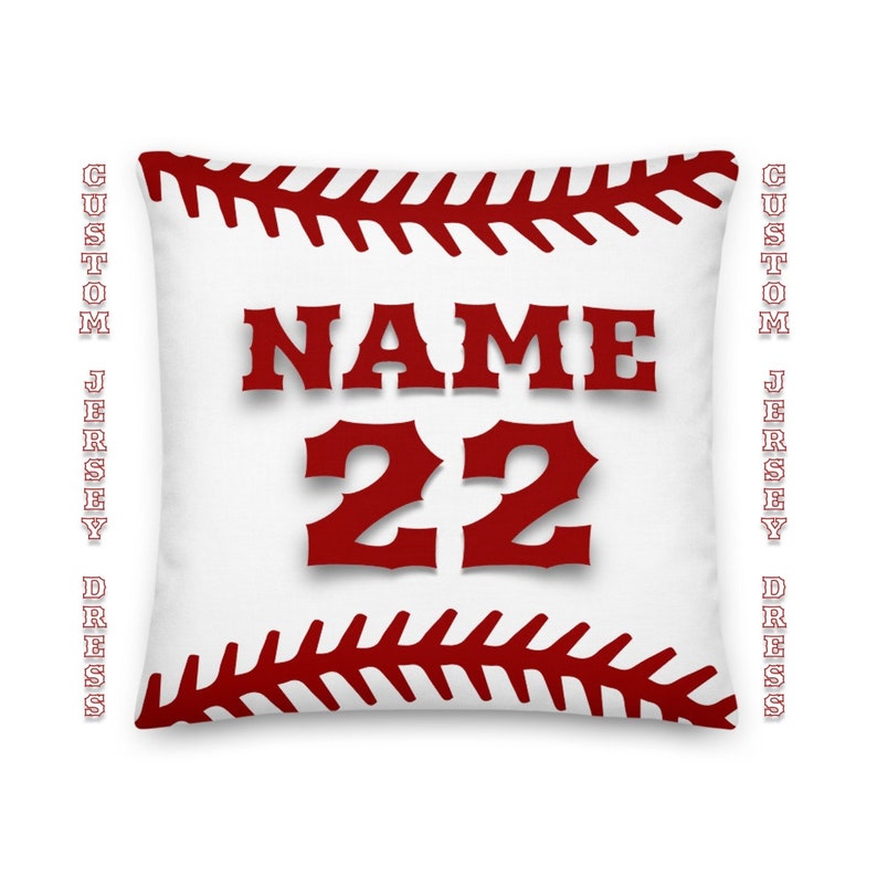 Custom Baseball Pillow Cover Personalized Pillow Case With Etsy