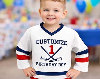 Personalized Hockey Jersey – Customized Birthday Jersey with Name & Number – Toddler to Adult Sizes – Ice Hockey Fan Gear in all Colors