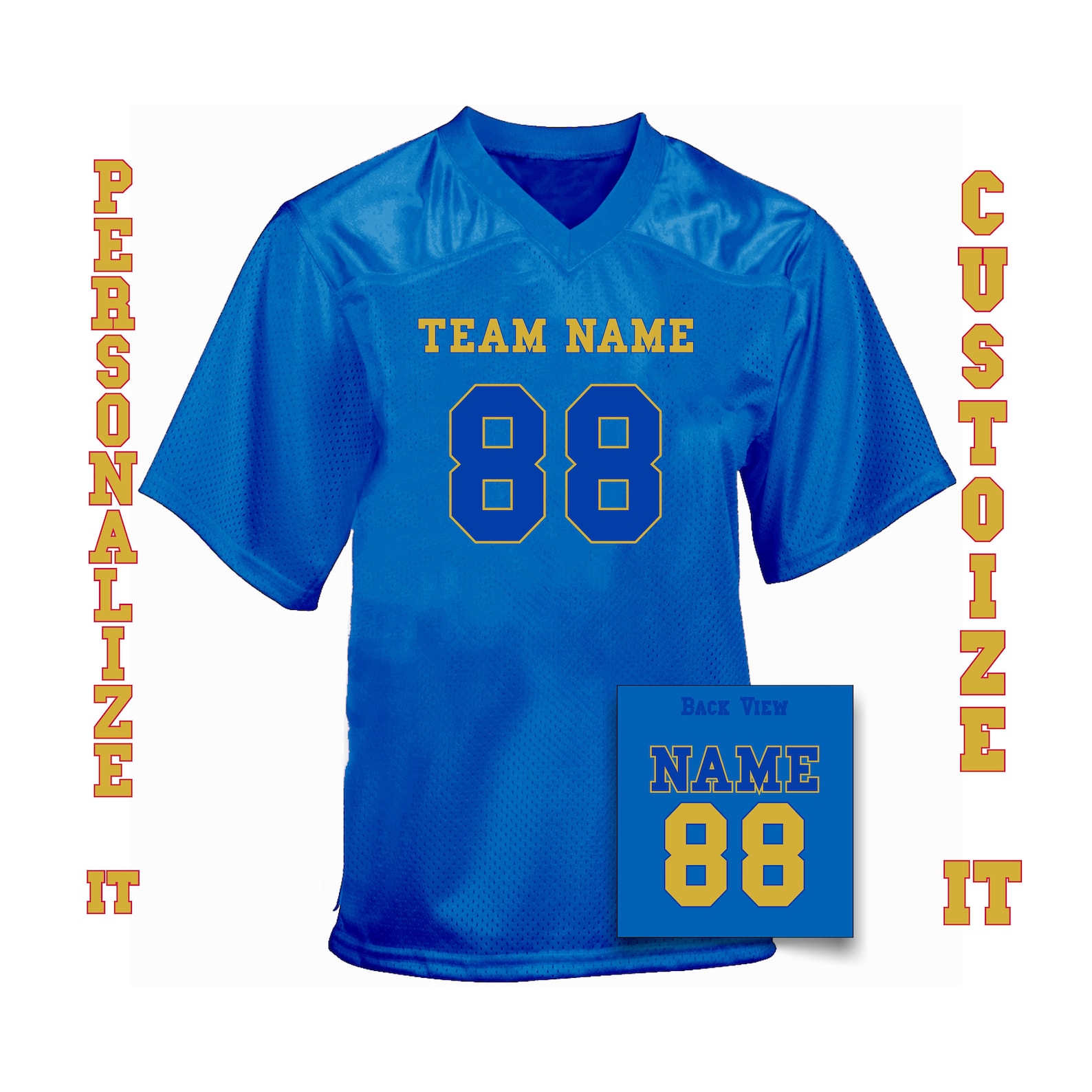 Customized Football Jersey Toddler Football Fan Jersey Etsy