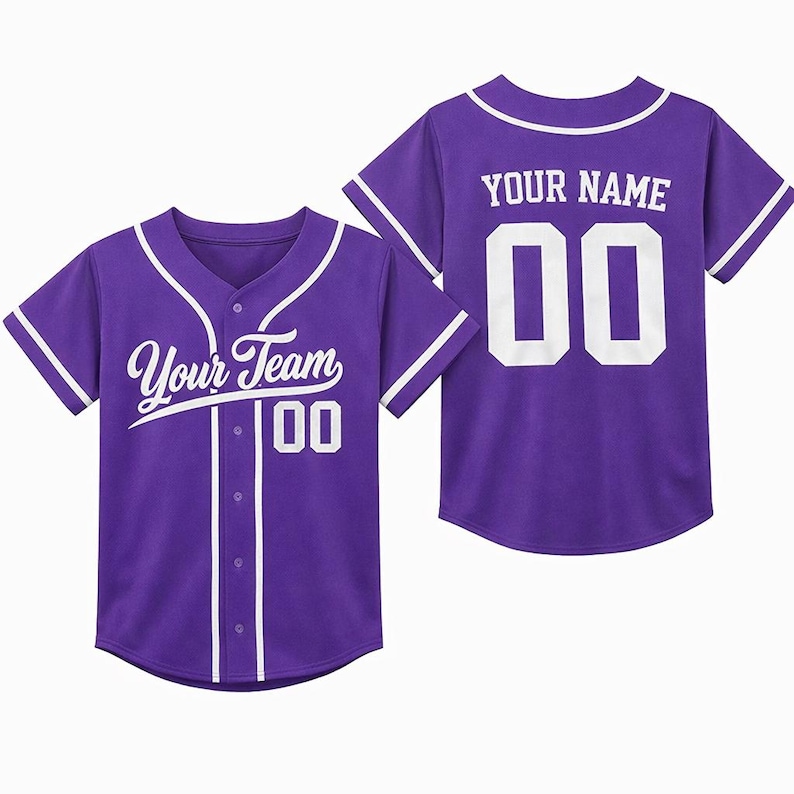 Personalized Kids Baseball Jersey, Custom Name Number, Birthday Gift image 11