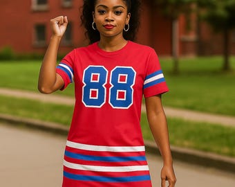 Custom Football Jersey Dress – Personalized Tailgate T-Shirt